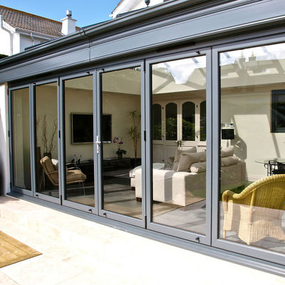 Swing And Slide Glass Door Window Home Frameless Glass Folding Door Khóa âm thanh 3mm-12mm Cửa kính nóng cắt theo kích thước