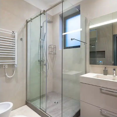 Mô hình hiện đại tùy chỉnh Phòng tắm Nhà vệ sinh thủy tinh nóng tắm Không khung Soft Close Hệ thống cửa trượt